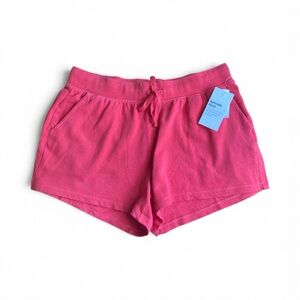 NWT Old Navy Women's Coral Red Athletic Shorts Size Med Lounge Comfortable Gym
